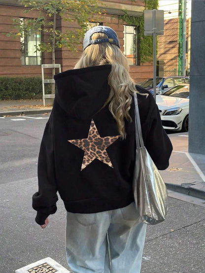 Lily Leopard Star Hoodie