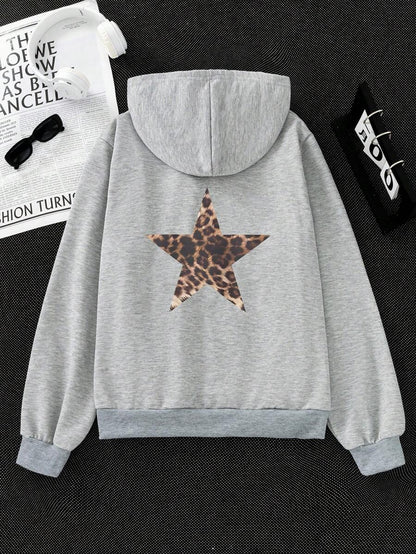 Lily Leopard Star Hoodie