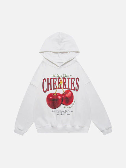 Cherries Print Hoodie