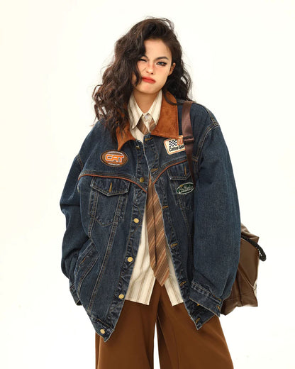 Vintage Patchwork Denim Jacket