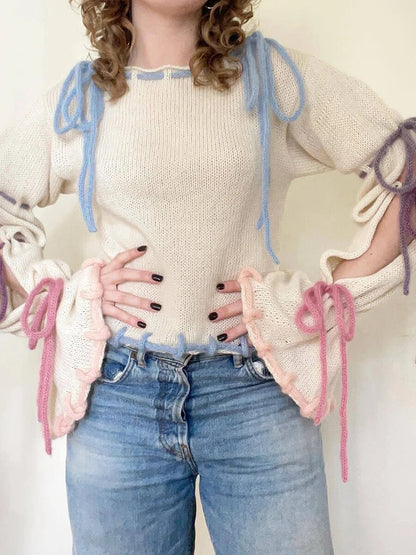 Rosie Ruffled Knit Sweater