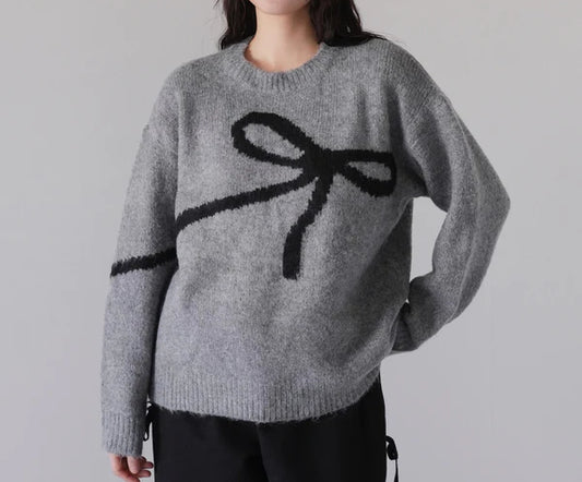 Grace Bow-Detail Knit Sweater