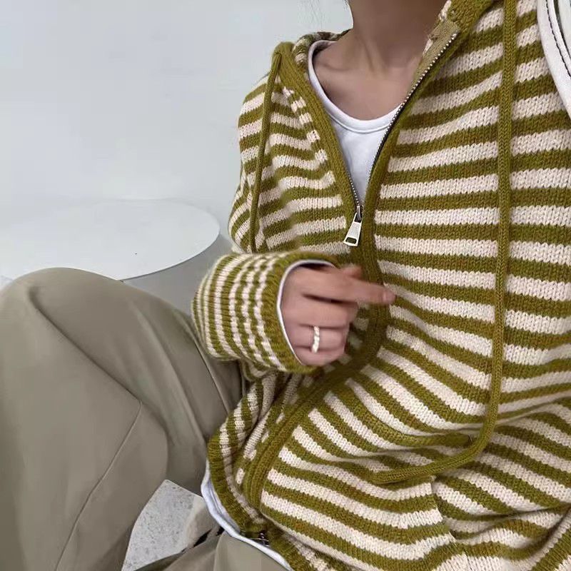 Sophie Striped Knit Hoodie