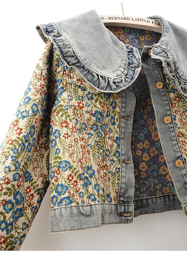 Clara Floral Denim Jacket