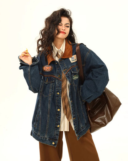 Vintage Patchwork Denim Jacket