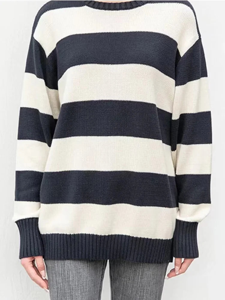 Lucy Cotton Thick Stripe Sweater