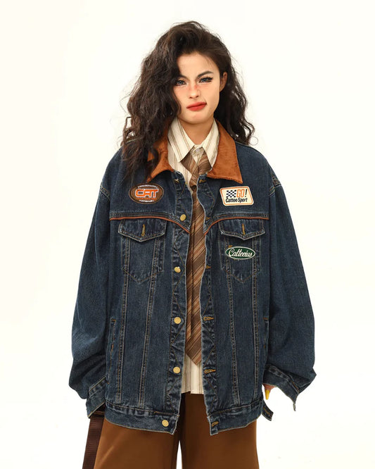 Vintage Patchwork Denim Jacket