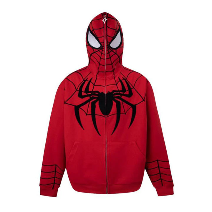 Avery Spider Web Zip-Up Hoodie