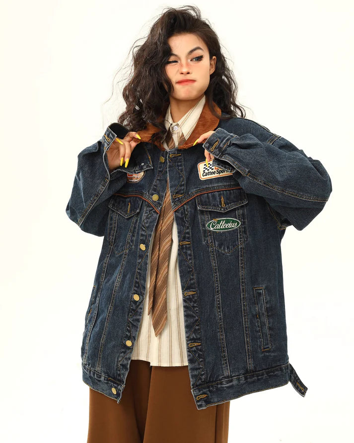 Vintage Patchwork Denim Jacket