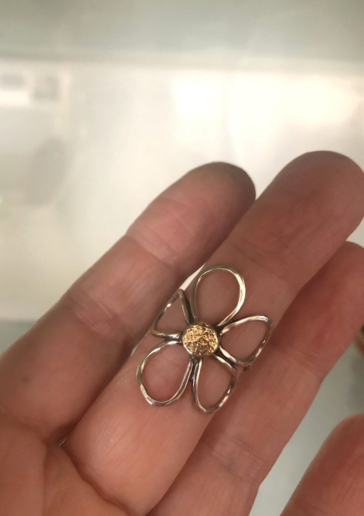 Handmade Floral Silver Ring