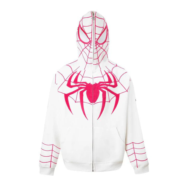 Avery Spider Web Zip-Up Hoodie