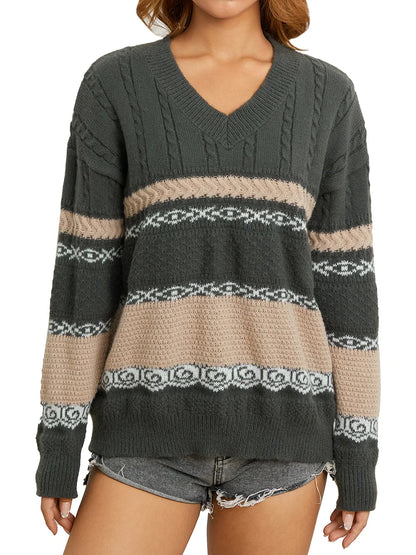 Lucy V-Neck Knit Sweater