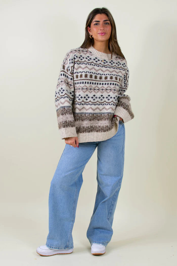 Ella Cozy Fair Isle Sweater