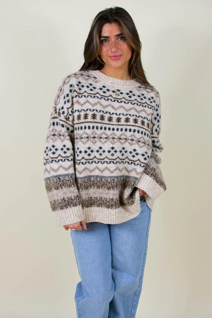 Ella Cozy Fair Isle Sweater