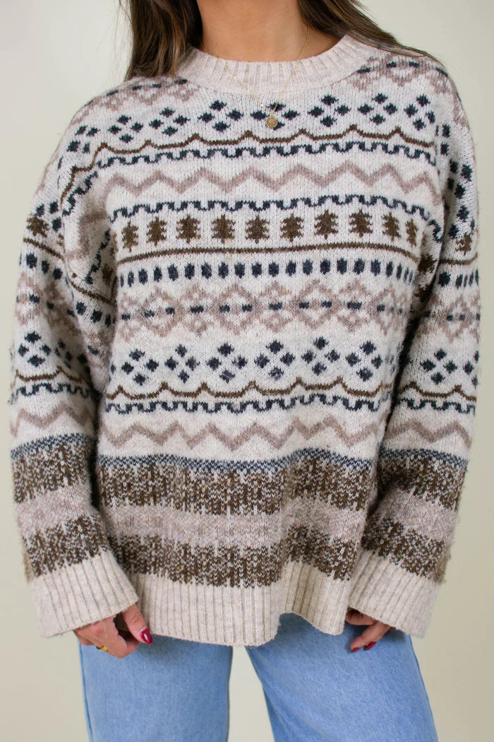 Ella Cozy Fair Isle Sweater