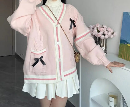 Ella Pastel Bow Cardigan