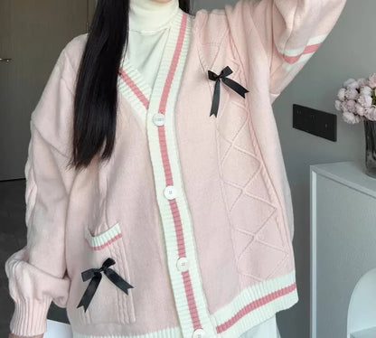 Ella Pastel Bow Cardigan