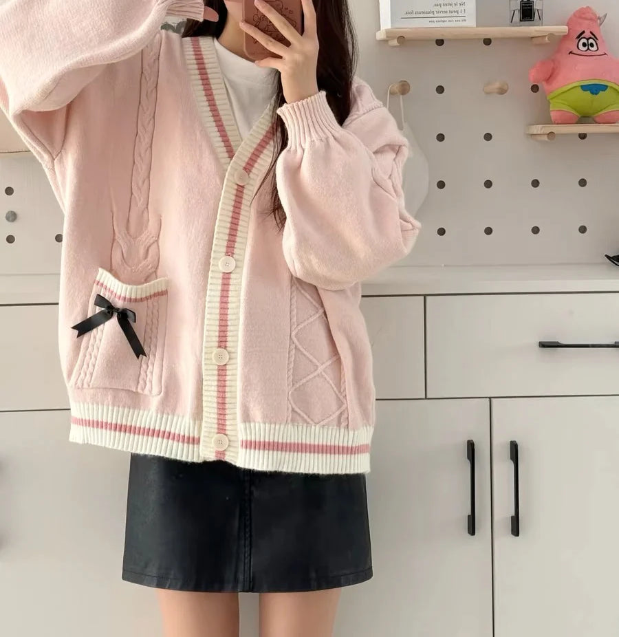 Ella Pastel Bow Cardigan