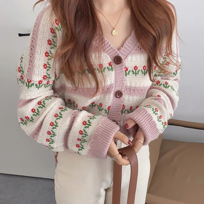 Daisy Vintage Floral Cardigan