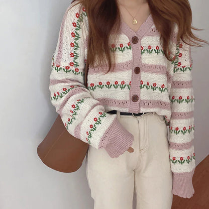 Daisy Vintage Floral Cardigan