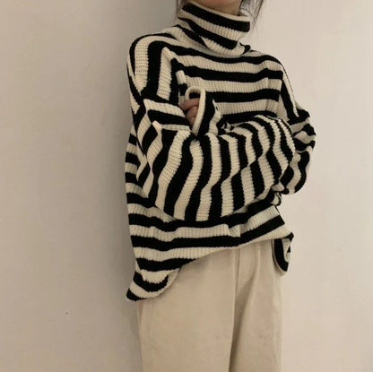 Sophie Striped Turtleneck Sweater