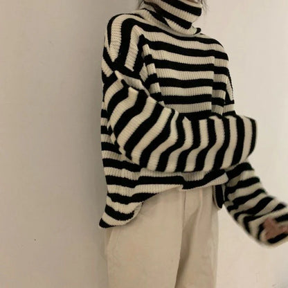 Sophie Striped Turtleneck Sweater