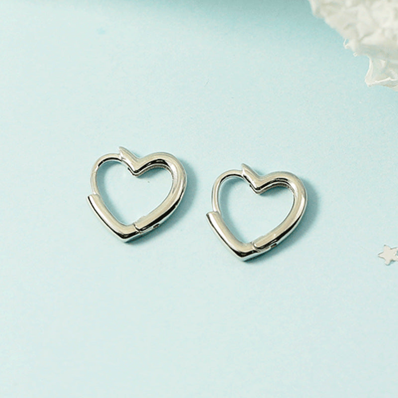 Classic Gold Heart Hoops