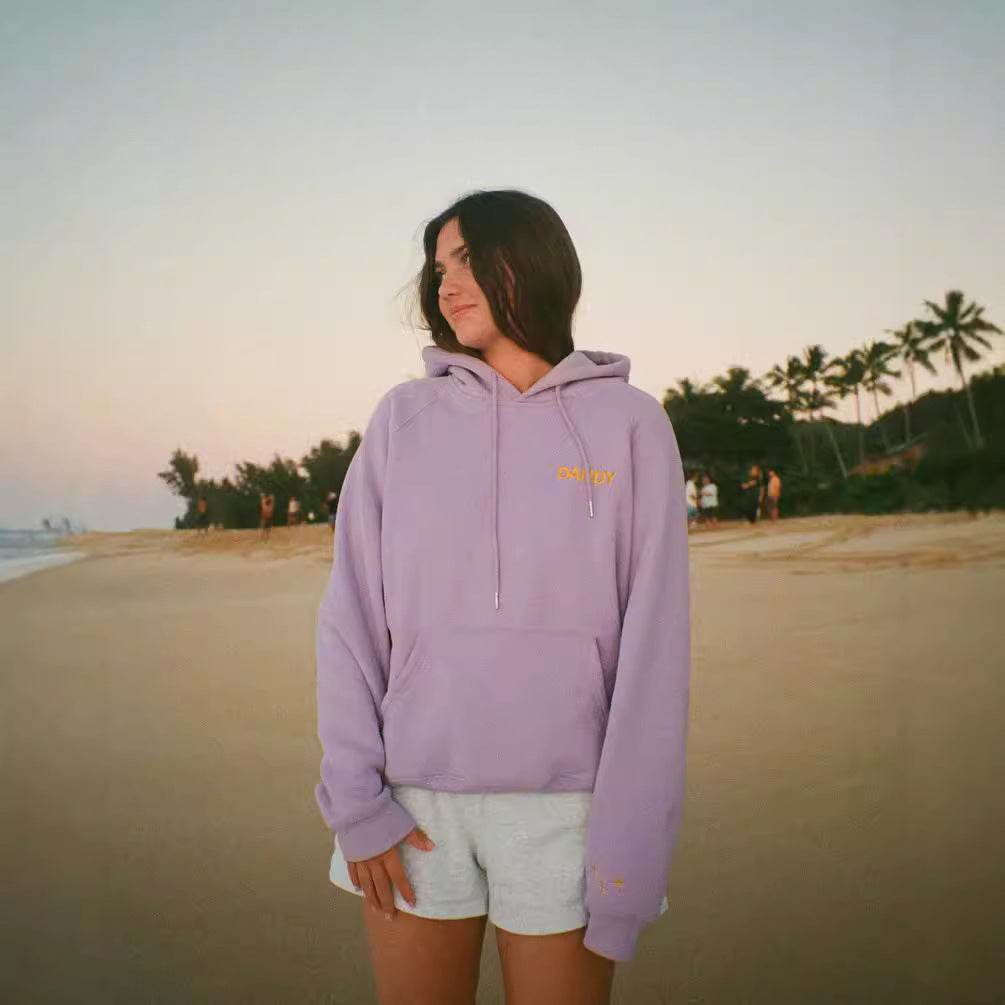 Heather Floral Embroidered Hoodie