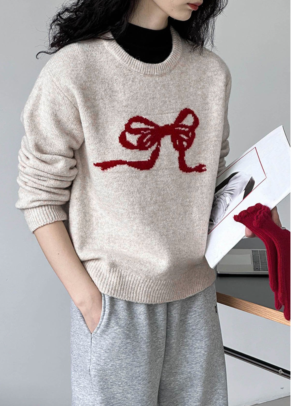 Rosie Bow Knit Sweater