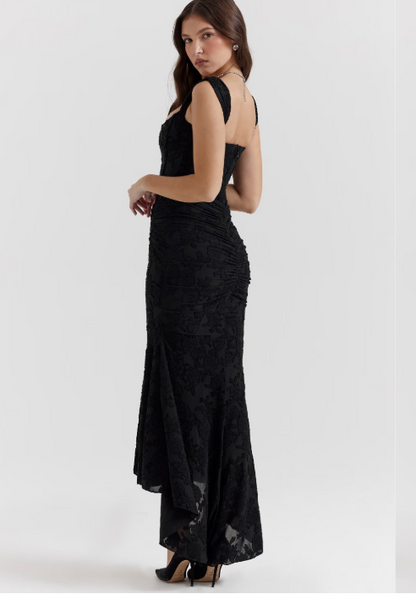 Mia Lace Off-Shoulder Evening Dress