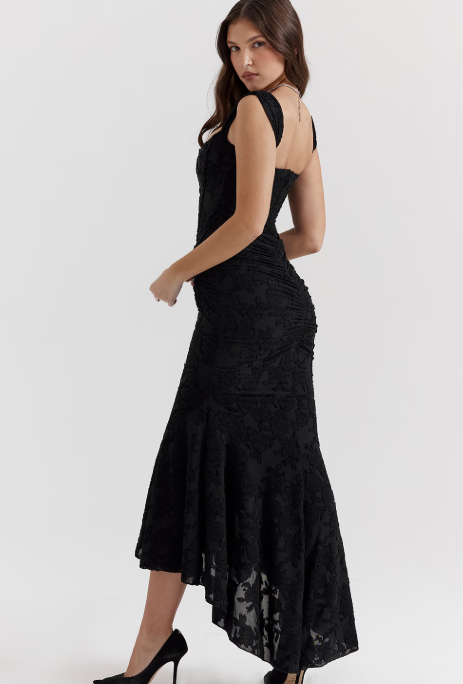 Mia Lace Off-Shoulder Evening Dress