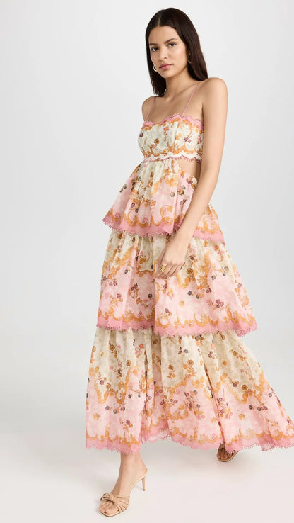 Lily Floral Tiered Maxi Dress