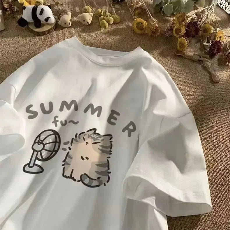 Isla Cute Summer Cat Tee