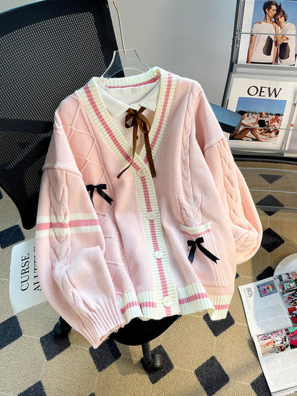 Ella Pastel Bow Cardigan