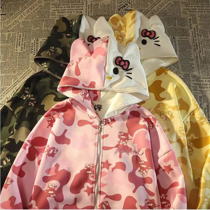 Lily Kitty Camo Hoodie