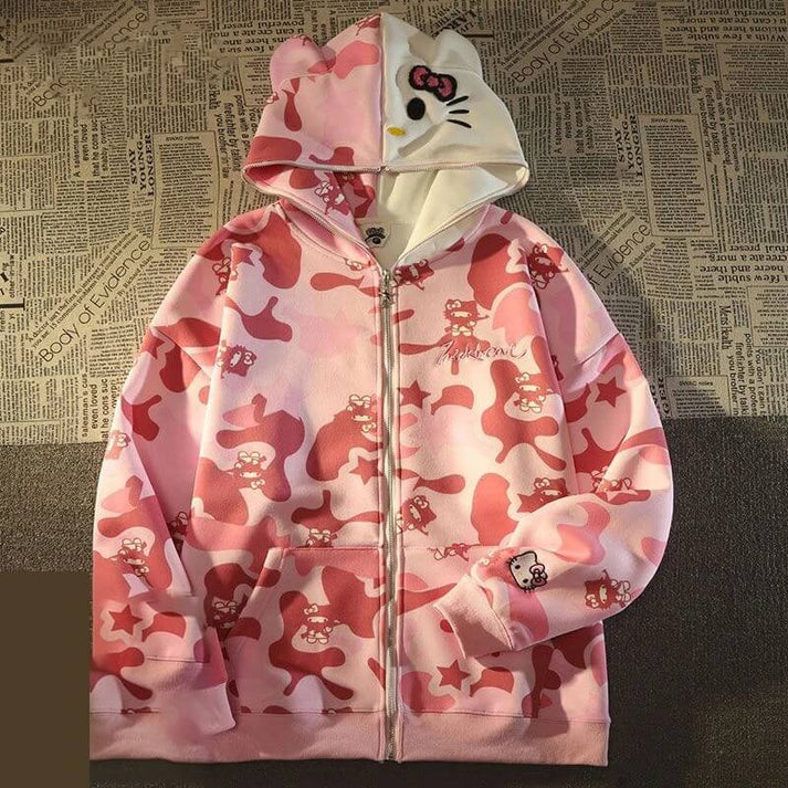 Lily Kitty Camo Hoodie