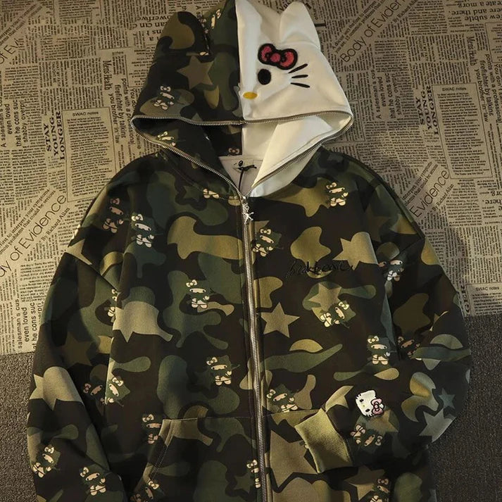 Lily Kitty Camo Hoodie