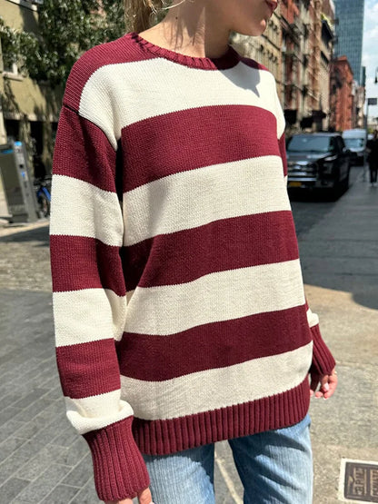 Lucy Cotton Thick Stripe Sweater