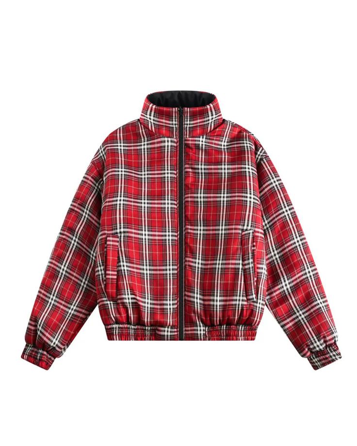 Ruby Plaid Puffer Jacket