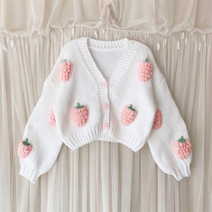 Ella Strawberry Knit Cardigan