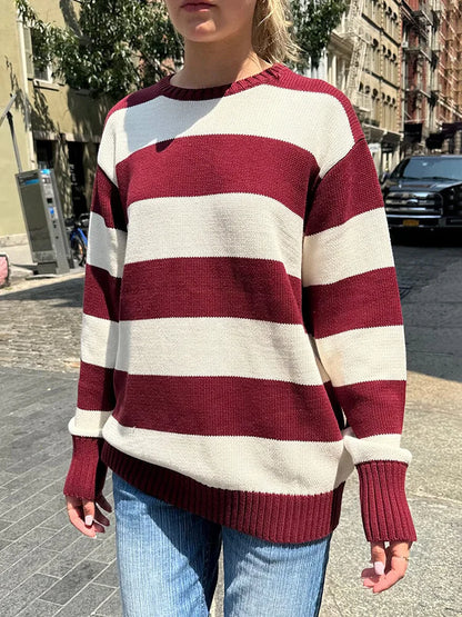 Lucy Cotton Thick Stripe Sweater