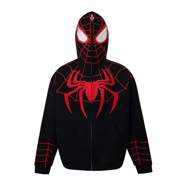 Avery Spider Web Zip-Up Hoodie