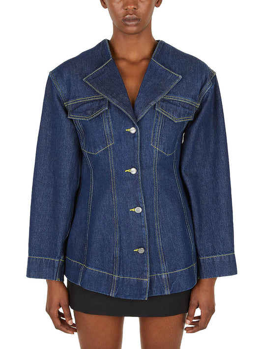 Rinse Denim Fitted Jacket