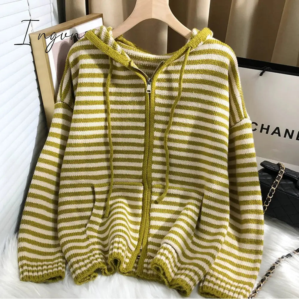 Sophie Striped Knit Hoodie