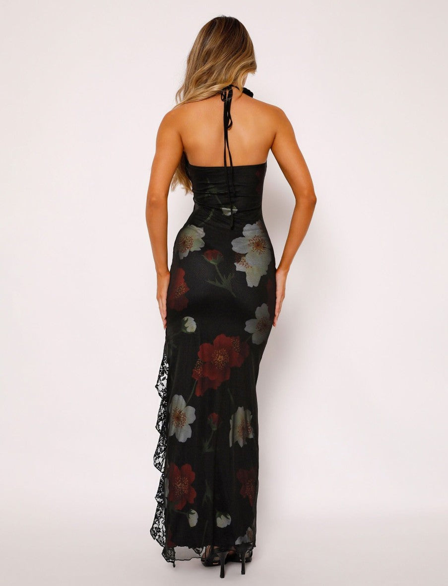 Mia Floral Strapless Maxi Dress