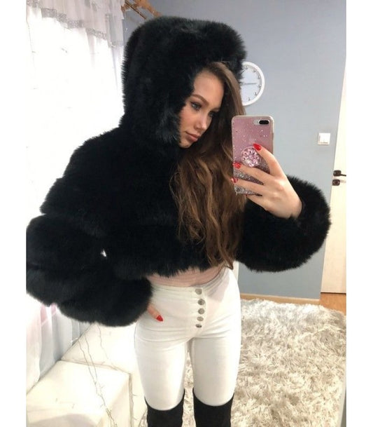 Chloe Luxe Faux Fur Jacket