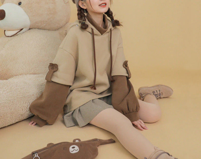 Maya Winter Bear Fleece Hoodie